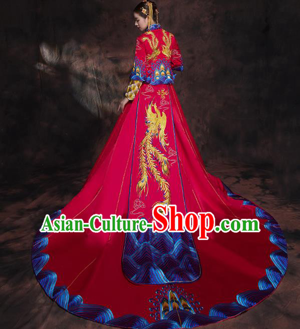 Traditional Chinese Wedding Costumes Traditional Xiuhe Suits Ancient Chinese bridal Full Dress