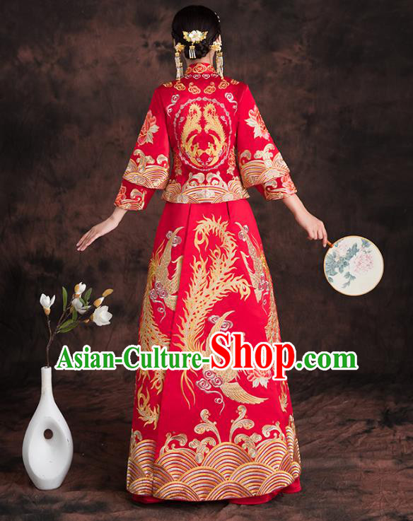 Traditional Chinese Wedding Costumes Traditional Xiuhe Suits Ancient Chinese bridal Full Dress