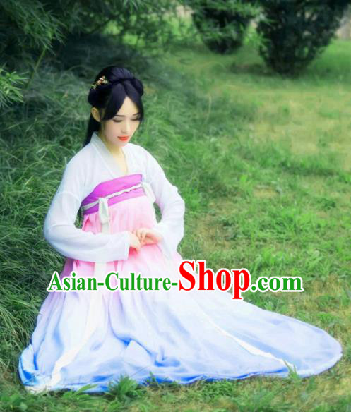 Chinese Ancient Palace Lady Hanfu Han Dynasty Imperial Concubine Queen Embroidered Historical Costumes