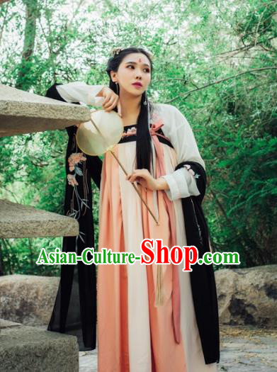 Chinese Ancient Palace Lady Hanfu Han Dynasty Imperial Concubine Queen Embroidered Historical Costumes