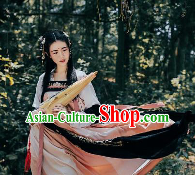 Chinese Ancient Palace Lady Hanfu Han Dynasty Imperial Concubine Queen Embroidered Historical Costumes