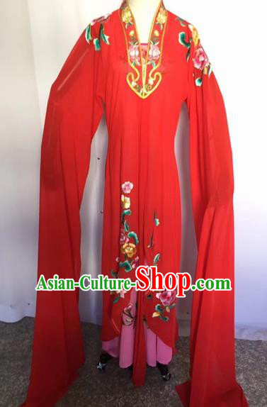 Chinese Traditional Peking Opera Palace Lady Red Dress Beijing Opera Diva Costumes for Adults