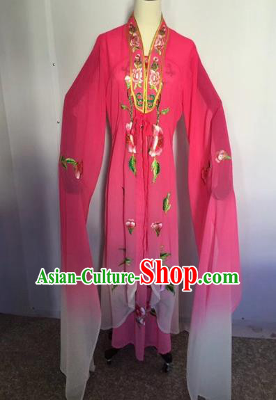 Chinese Traditional Peking Opera Palace Lady Rosy Dress Beijing Opera Diva Costumes for Adults