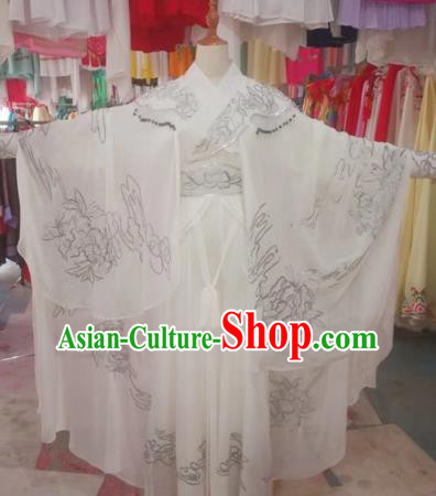 Chinese Traditional Beijing Opera Madam White Snake Dress Peking Opera Diva Costumes for Adults