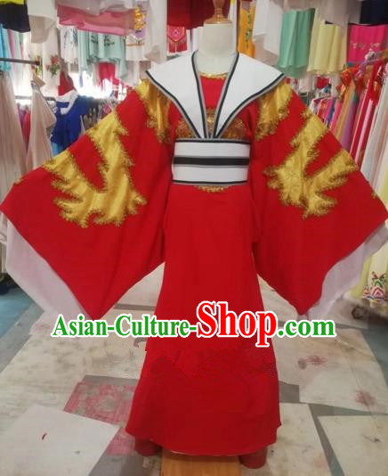 Chinese Traditional Beijing Opera Scholar Embroidered Red Robe Peking Opera Niche Costume for Adults