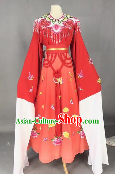 Chinese Traditional Beijing Opera Palace Princess Red Dress Peking Opera Diva Costumes for Adults