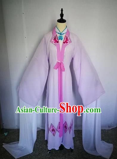 Chinese Traditional Peking Opera Actress Pink Dress Beijing Opera Buddhist Nun Embroidered Costumes for Adults