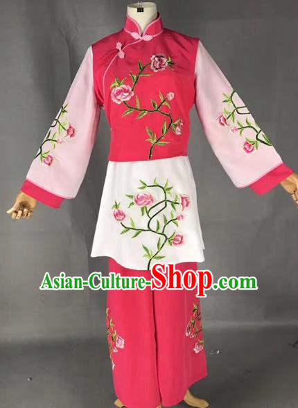 Chinese Peking Opera Mui Tsai Clothing Traditional Beijing Opera Young Lady Embroidered Costumes for Adults
