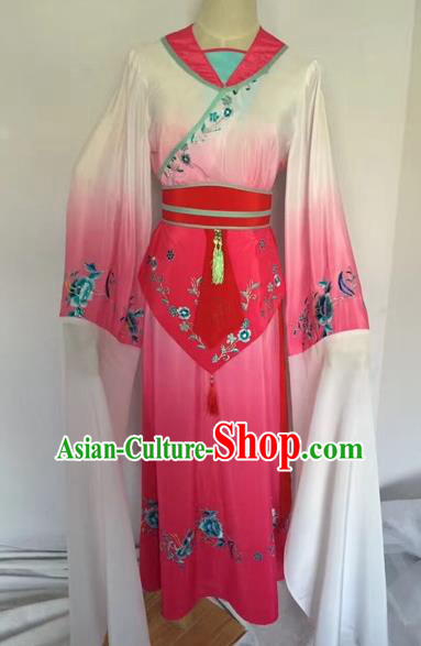 Chinese Ancient Peking Opera Court Maid Embroidered Dress Traditional Beijing Opera Diva Costumes for Adults