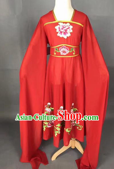 Traditional Chinese Peking Opera Diva Costume Beijing Opera Red Dress for Kids