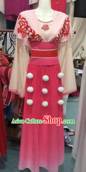 Chinese Beijing Opera Actress Pink Dress Ancient Nobility Lady Costume for Adults