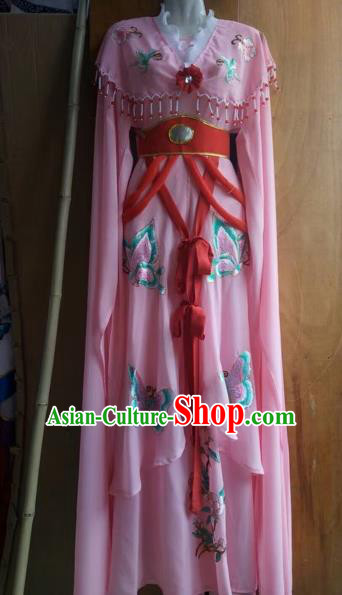 Chinese Beijing Opera Nobility Lady Dress Ancient Princess Pink Costume for Adults