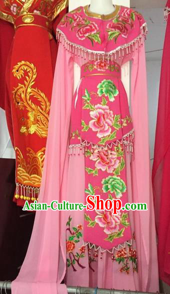 Chinese Beijing Opera Diva Pink Dress Ancient Imperial Consort Costume for Adults