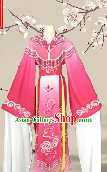 Chinese Traditional Beijing Opera Actress Rosy Clothing Ancient Princess Costume for Adults