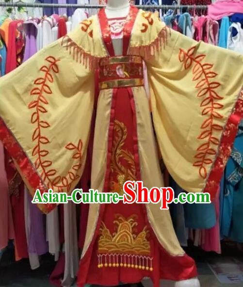 Chinese Shaoxing Opera Palace Queen Embroidered Dress Traditional Beijing Opera Diva Costume for Adults