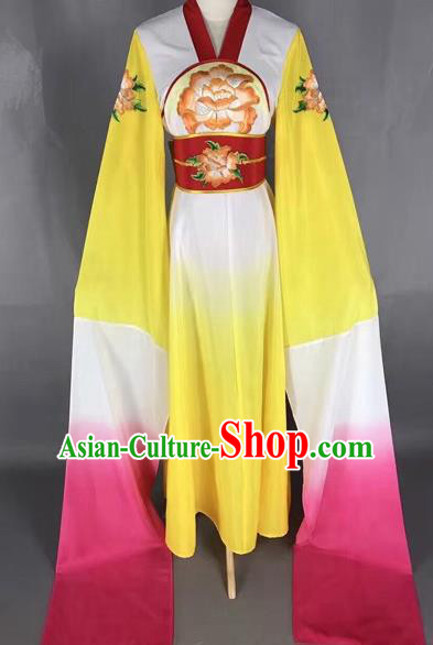 Chinese Traditional Peking Opera Water Sleeve Dress Ancient Princess Embroidered Costume for Adults