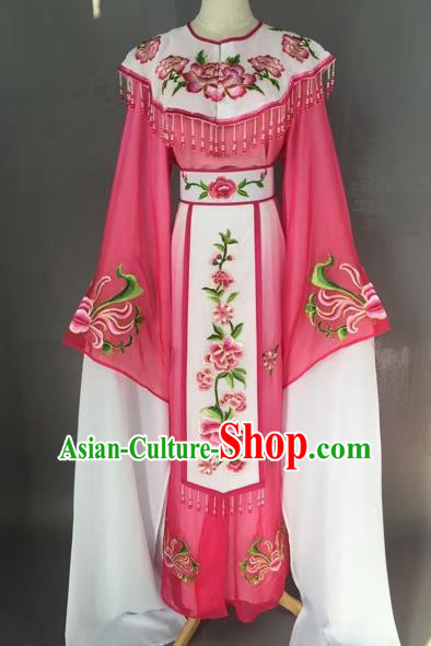 Chinese Beijing Opera Diva Rosy Dress Clothing Ancient Princess Costume for Adults