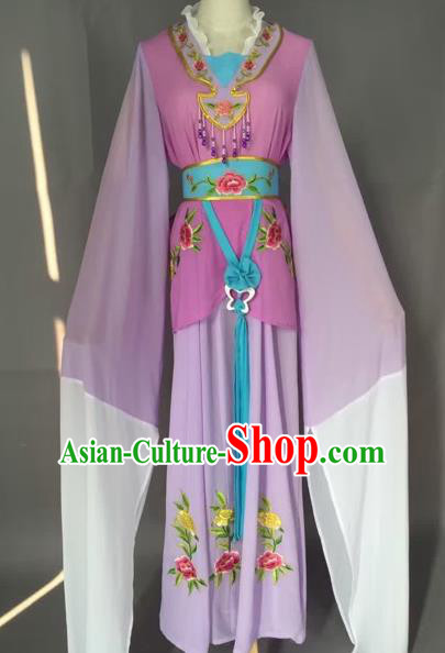 Chinese Beijing Opera Maidservants Purple Clothing Ancient Palace Lady Costume for Adults