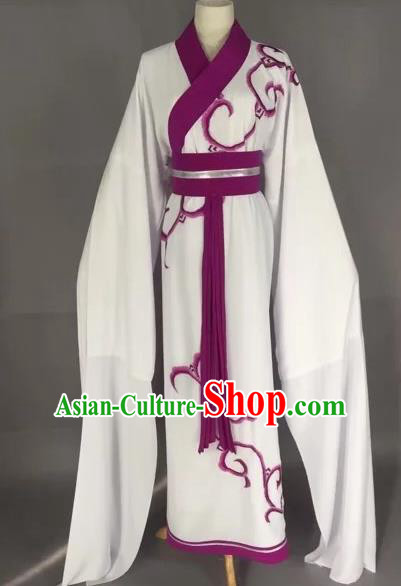 Chinese Beijing Opera Actress Purple Clothing Ancient Palace Lady Costume for Adults