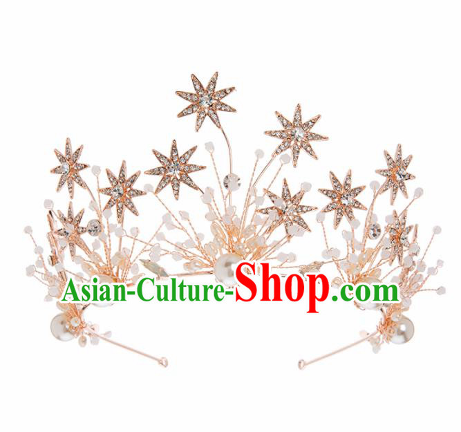 Top Grade Bride Hair Accessories Princess Crystal Hair Clasp Royal Crown Headwear for Women