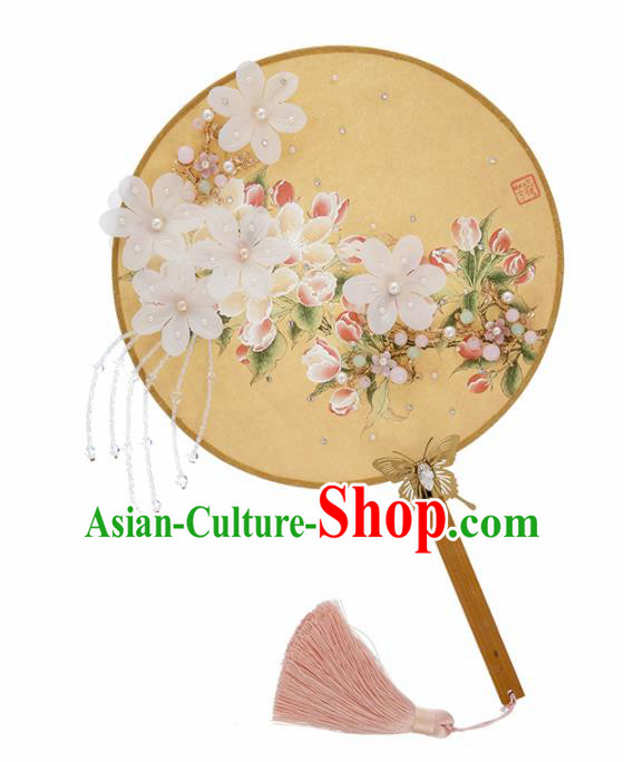 Chinese Traditional Palace Fans Ancient Bride Wedding Round Fans for Women