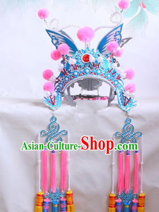 Chinese Traditional Beijing Opera Female Magic Warriors Phoenix Coronet Headwear for Women