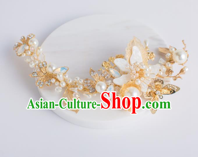 Top Grade Bride Wedding Hair Accessories Shell Flower Hair Sticks for Women