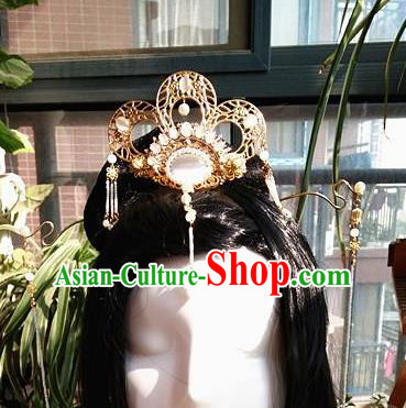 Chinese Ancient Qing Dynasty Hair Accessories Palace Phoenix Coronet Hairpins for Women