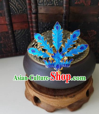 Chinese Ancient Cloisonne Phoenix Hair Comb Qing Dynasty Hair Accessories Hairpins for Women