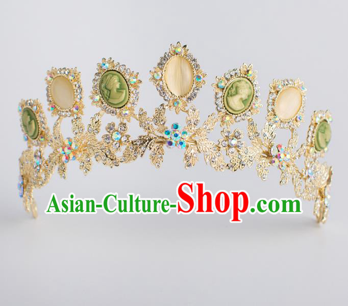 Top Grade Wedding Hair Accessories Bride Baroque Queen Retro Royal Crown for Women