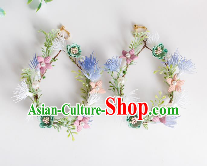 Top Grade Chinese Bride Wedding Accessories Flowers Earrings for Women