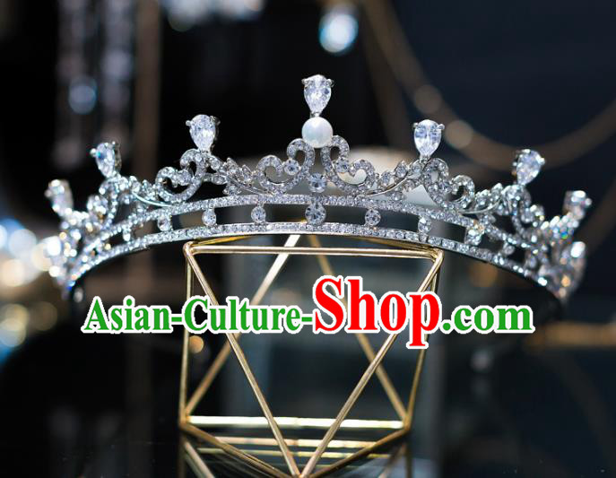Top Grade Baroque Princess Crystal Royal Crown Wedding Bride Hair Accessories for Women