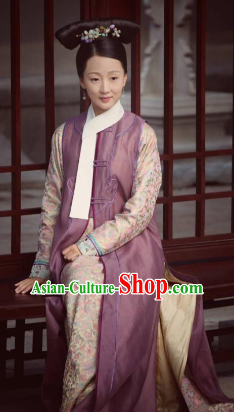 Chinese Ancient Qing Dynasty Court Maid Ruyi Royal Love in the Palace Costume for Women