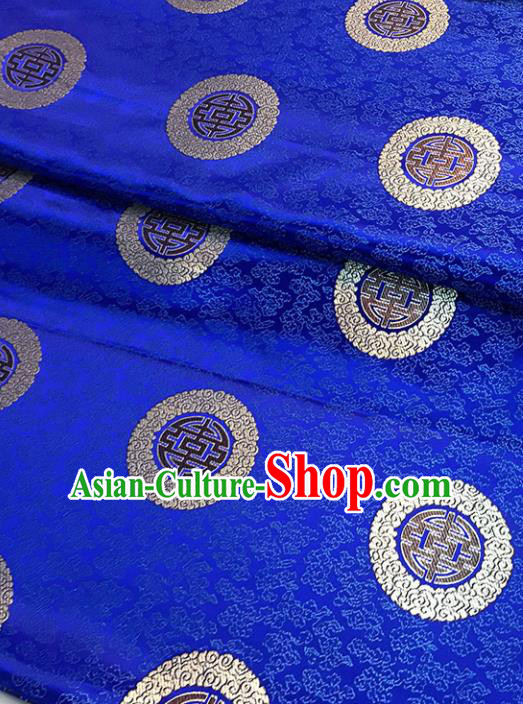 Blue Brocade Asian Chinese Traditional Cheongsam Fabric Silk Fabric Chinese Fabric Material