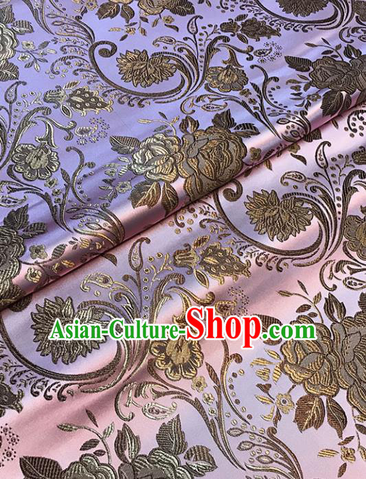 Pink Brocade Asian Chinese Traditional Palace Pattern Fabric Silk Fabric Chinese Fabric Material