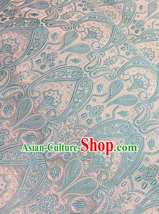 Asian Chinese Brocade Traditional Light Green Pattern Fabric Silk Fabric Chinese Fabric Material