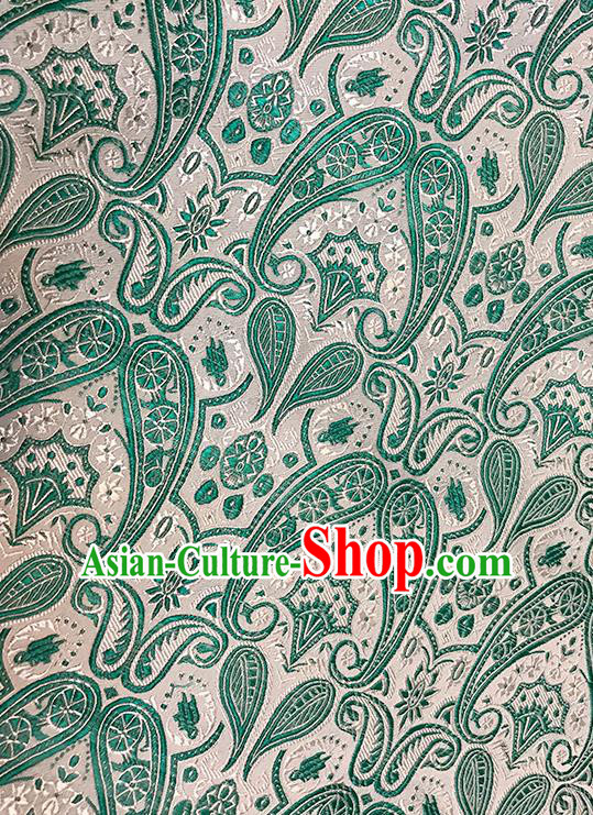 Asian Chinese Brocade Traditional Green Pattern Fabric Silk Fabric Chinese Fabric Material