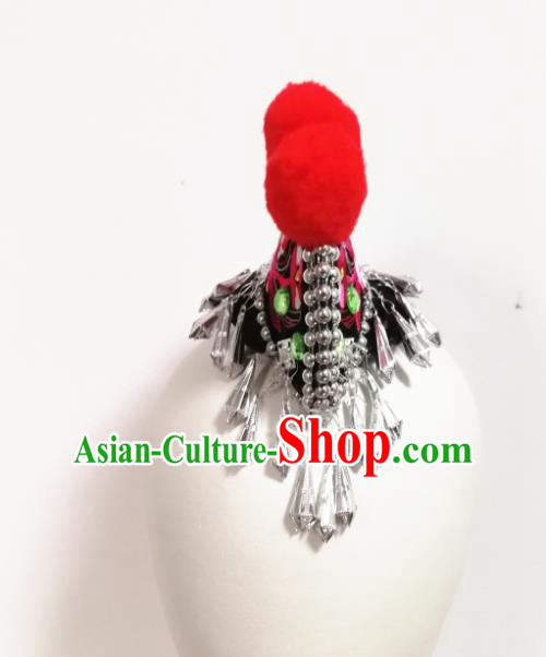 Chinese Traditional Folk Dance Cockscomb Hair Accessories Classical Dance Headwear for Women