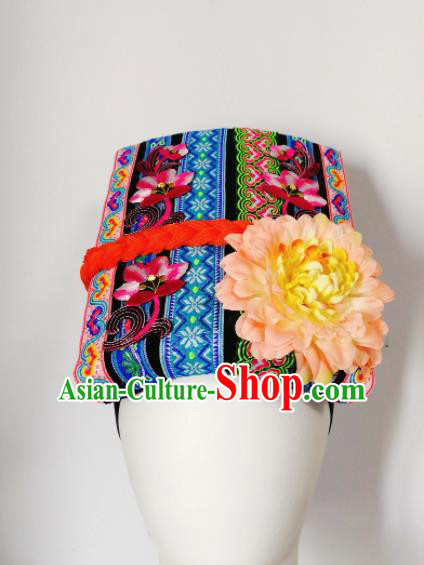 Chinese Traditional Minority Dance Hat Folk Dance Headwear for Women