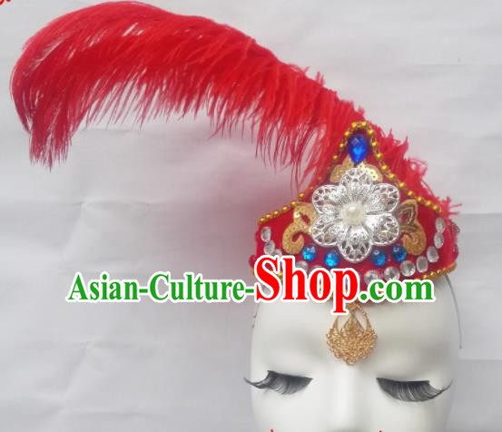 Chinese Traditional Classical Dance Hair Accessories Uyghur Folk Dance Headwear for Women