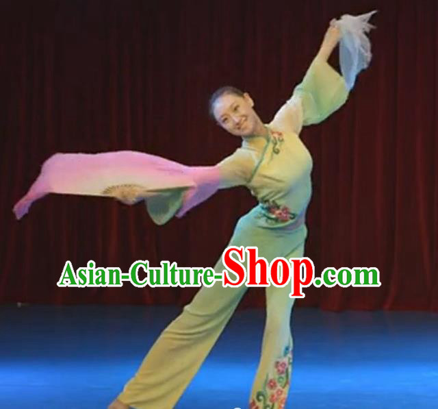 Chinese Traditional Folk Dance Yangko Costume Classical Dance Fan Dance Clothing for Women