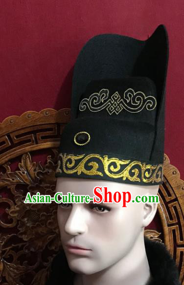 Chinese Traditional Hair Accessories Ancient Tang Dynasty Chancellor Hat for Men