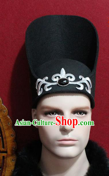 Chinese Traditional Prince Hair Accessories Ancient Tang Dynasty Chancellor Hat for Men