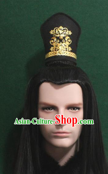 Chinese Traditional Swordsman Hair Accessories Ancient Tang Dynasty Prince Hairdo Crown for Men