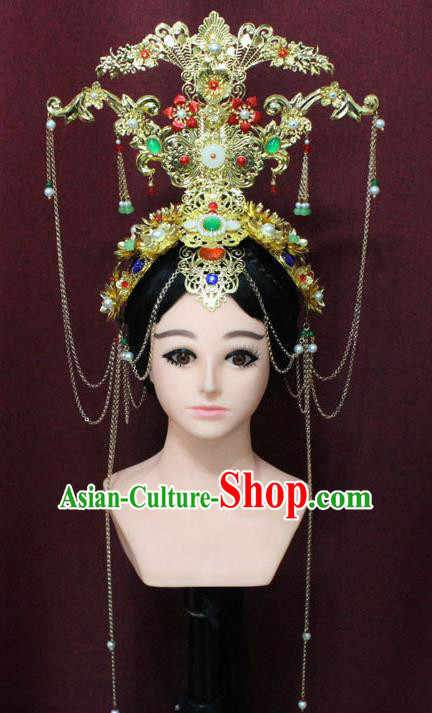 Chinese Handmade Tang Dynasty Queen Phoenix Coronet Ancient Palace Hair Accessories Hairpins for Women