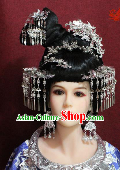 Chinese Handmade Hairpins Phoenix Coronet Ancient Bride Hair Accessories for Women