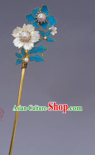 Chinese Ancient Qing Dynasty Handmade Hair Accessories Tian-Tsui Hairpins for Women