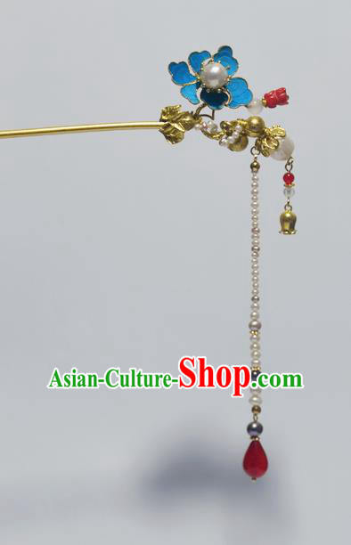 Chinese Ancient Qing Dynasty Palace Tian-Tsui Hair Clip Hair Accessories Handmade Hairpins for Women