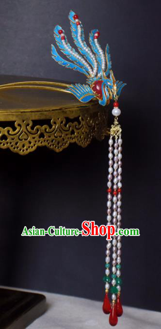 Chinese Handmade Princess Hanfu Hairpins Phoenix Step Shake Ancient Hair Accessories for Women