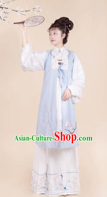 Chinese Ancient Hanfu Dress Ming Dynasty Nobility Lady Embroidered Costumes for Women